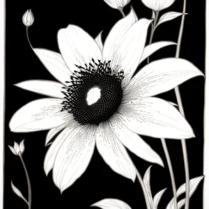 Floral Art: Vibrant Retro Flower Pattern Wallpaper