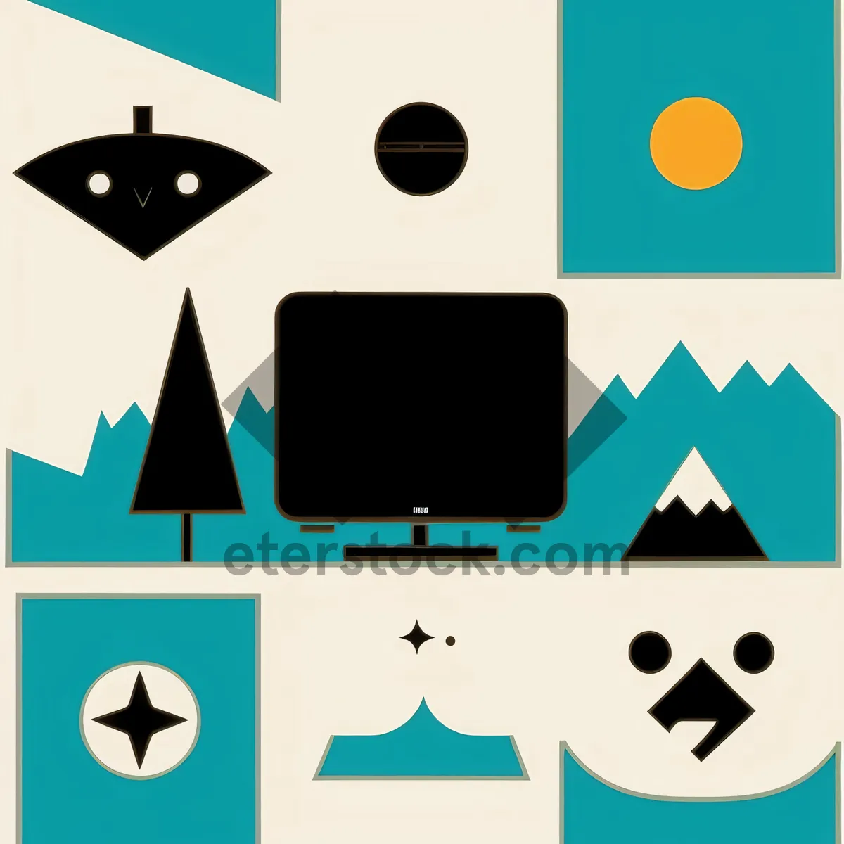 Picture of Web Design Icon Set: Graphic Symbols, Buttons, and Signs