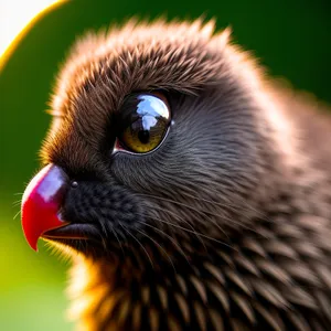 Feathered Predator Stares with Intense Eyes
