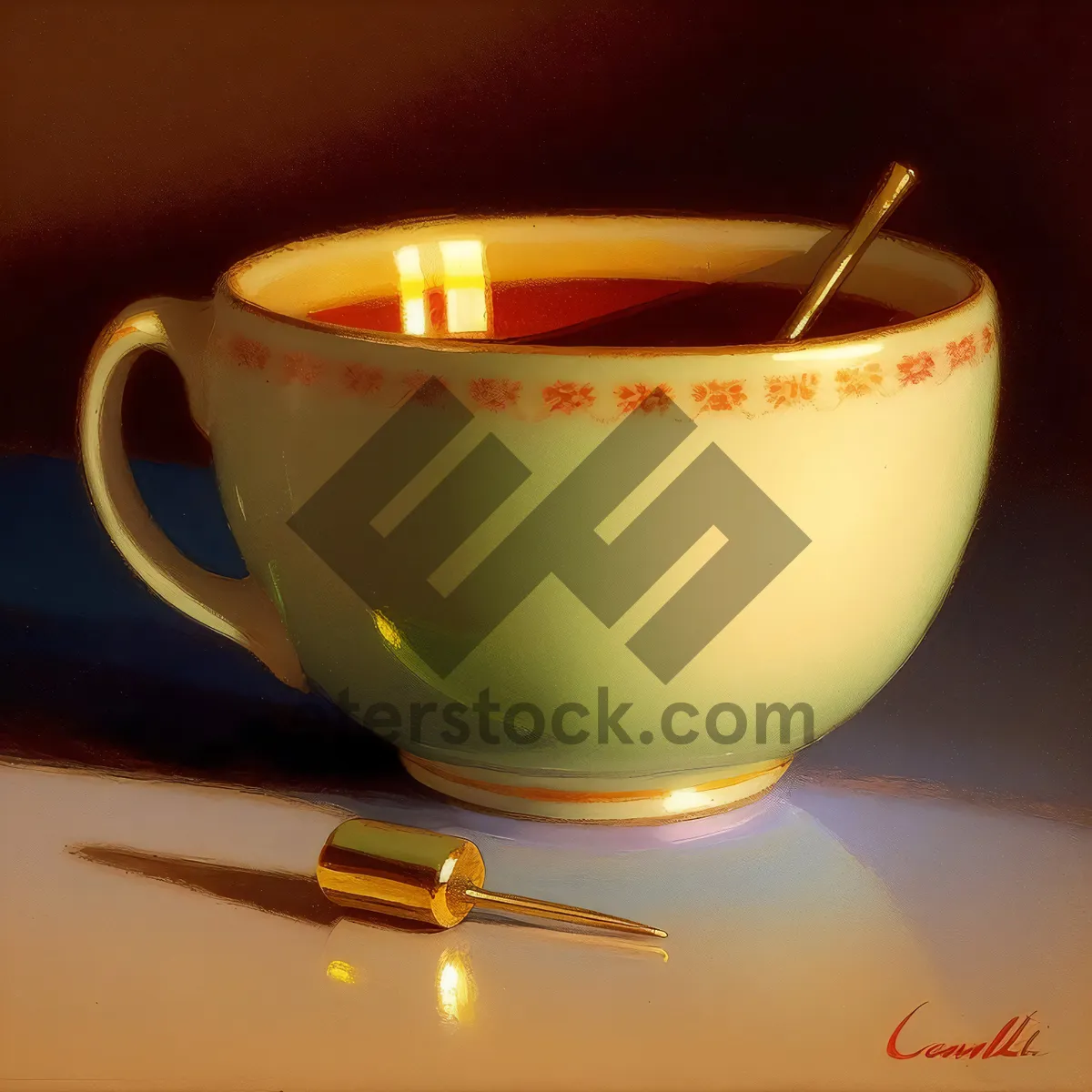 Picture of Morning Boost: A Hot Cup of Aromatic Coffee