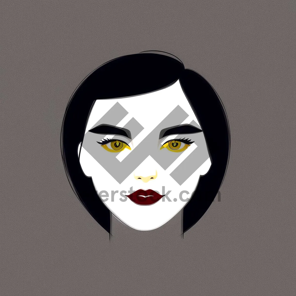 Picture of Disguised beauty: Attractive woman with a captivating mask