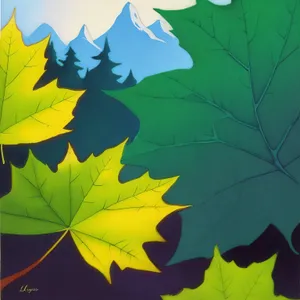 Nature-inspired Maple and Oak Leaf Art Design