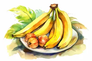 Fresh Yellow Banana Bunch - Healthy Sweet Fruit Image