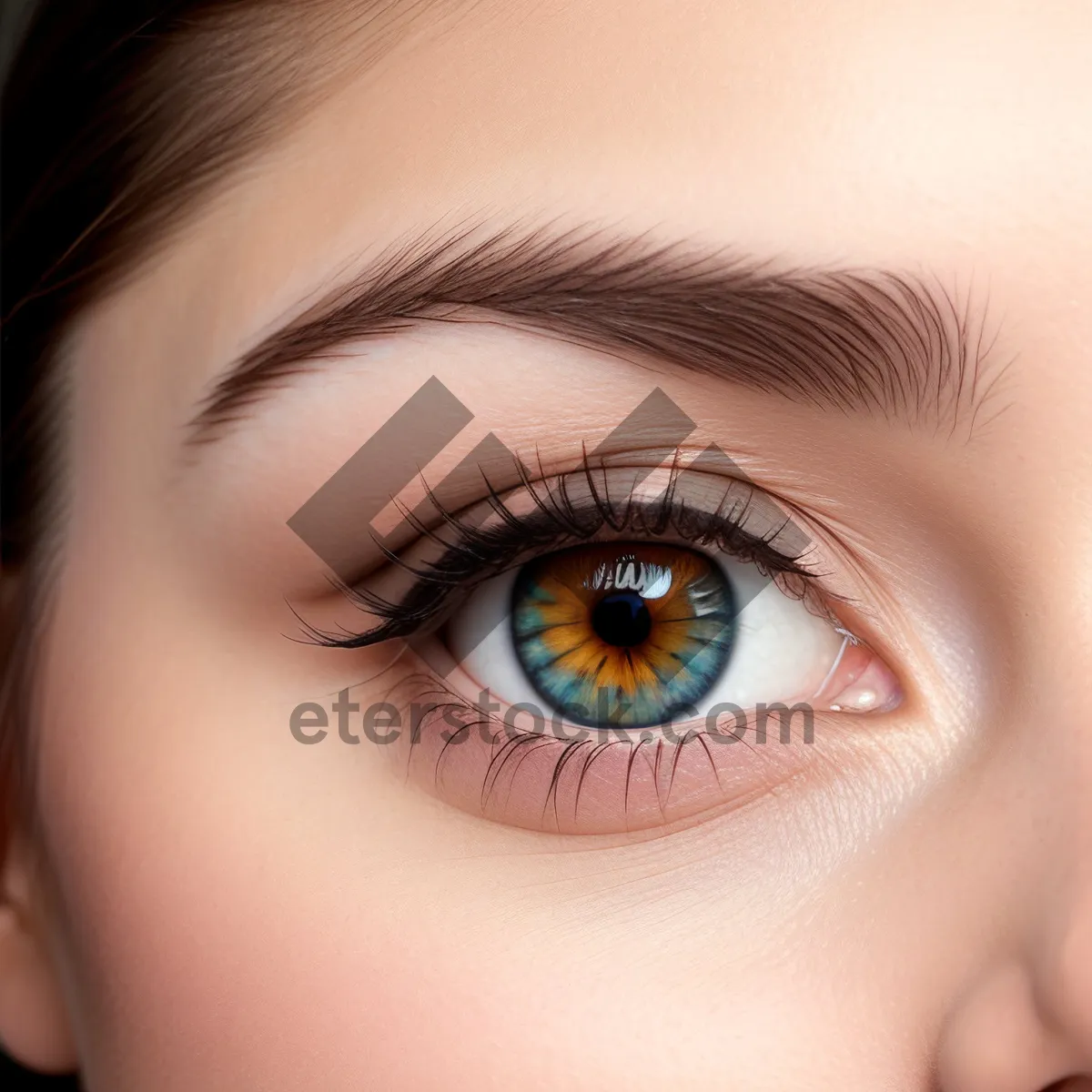 Picture of Stunning close-up of attractive model's mesmerizing eyes