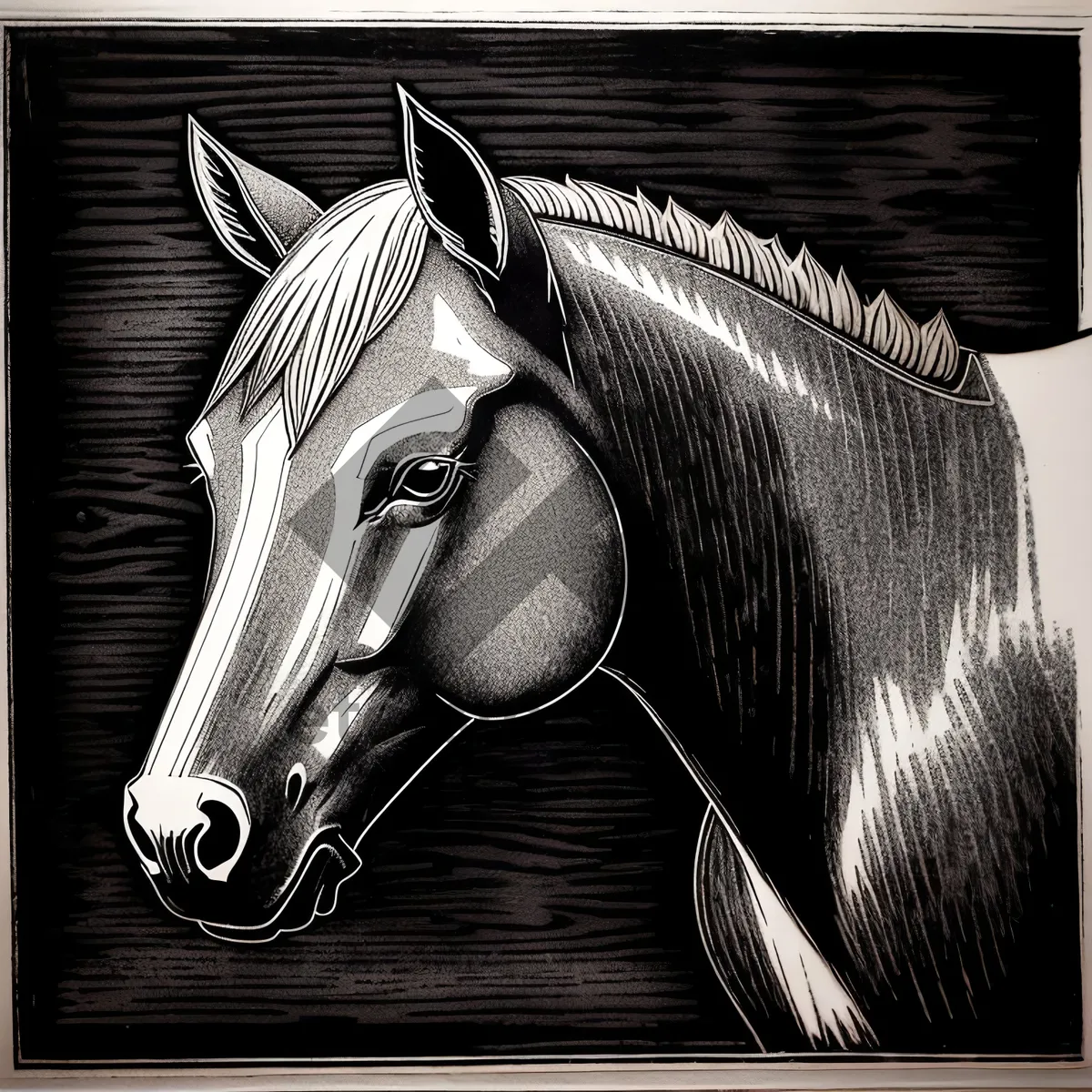 Picture of Elegant Thoroughbred Stallion in Brown Halter