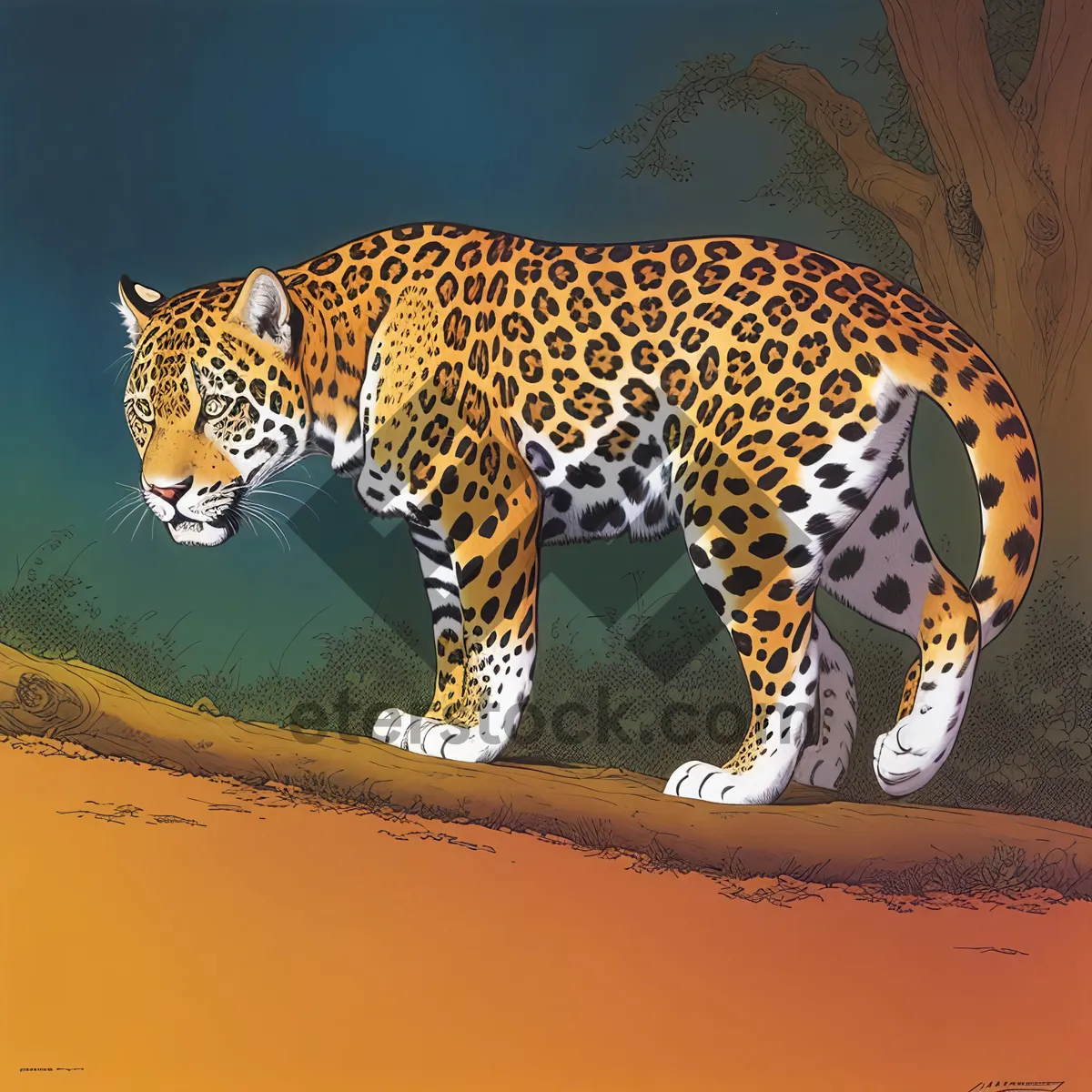 Picture of Majestic Jaguar: Wild Hunter with Spotted Fur