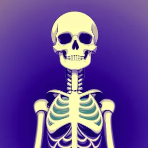 Anatomical Bone Skeleton - Medical Cartoon Illustration