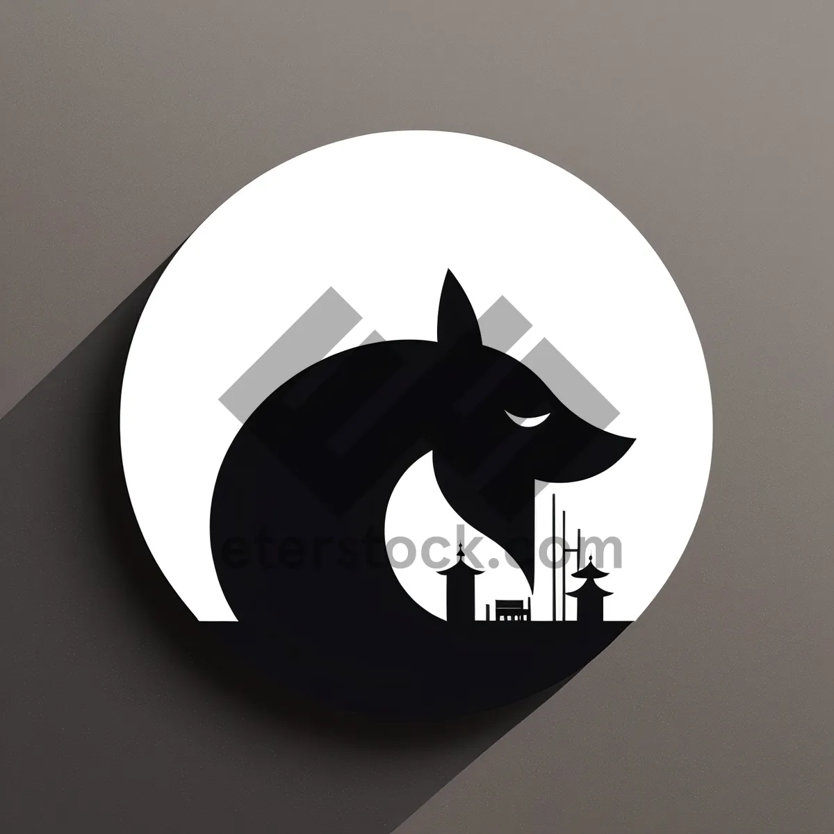 Picture of Black Round Button Icon Graphic Design