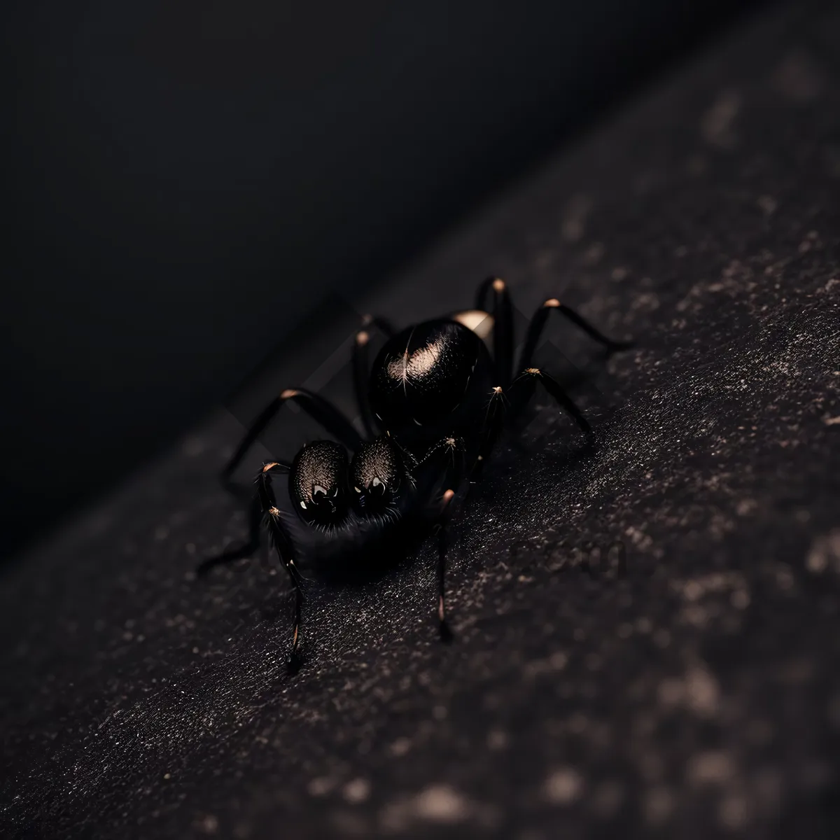 Picture of Black Scorpion Beetle - Close-Up of Arachnid Insect