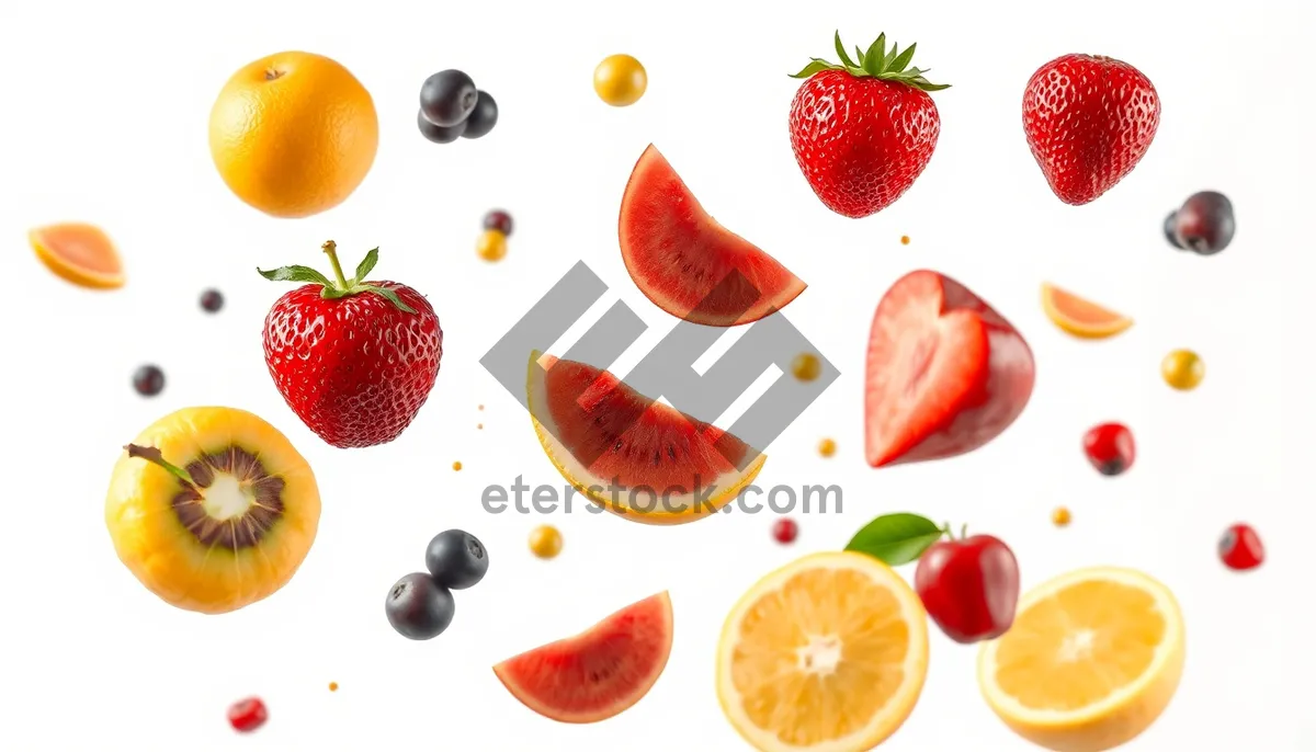 Picture of Fresh and organic fruit assortment with citrus fruits.