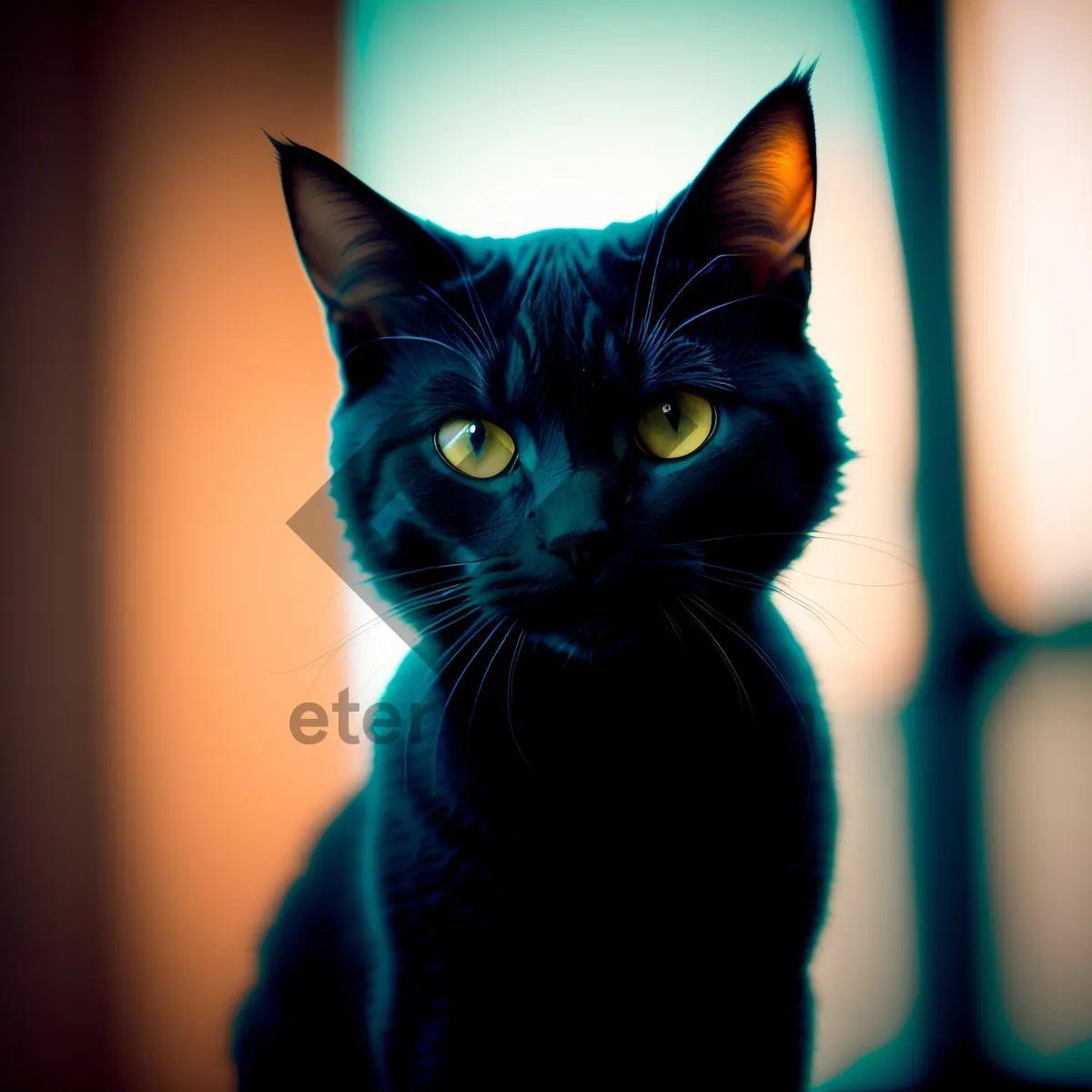 Picture of Playful Gray Kitten with Adorable Whiskers