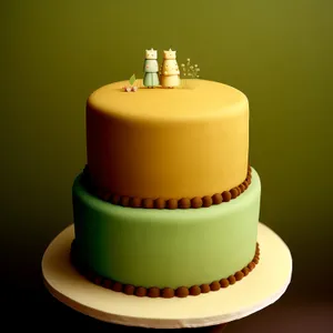 Decadent Cream Cake with Polka Dot Decoration