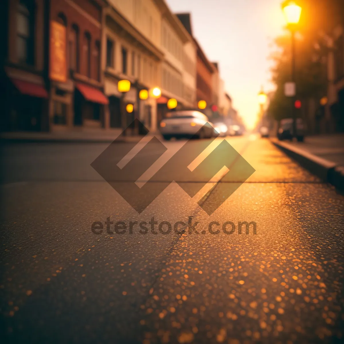 Picture of City Night Lights on Urban Street Avenue