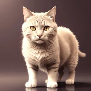 Curious Kitty with Adorable Whiskers and Curious Eyes