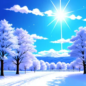 Frosty Winter Wonderland: A Sparkling Starry Sky
