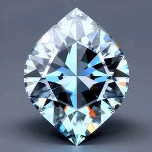 Sparkling Diamond Flag: Brilliant Symbol of Shiny 3D Gem