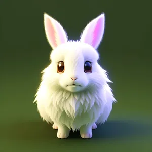 Fluffy Bunny Portrait with Adorable Ears