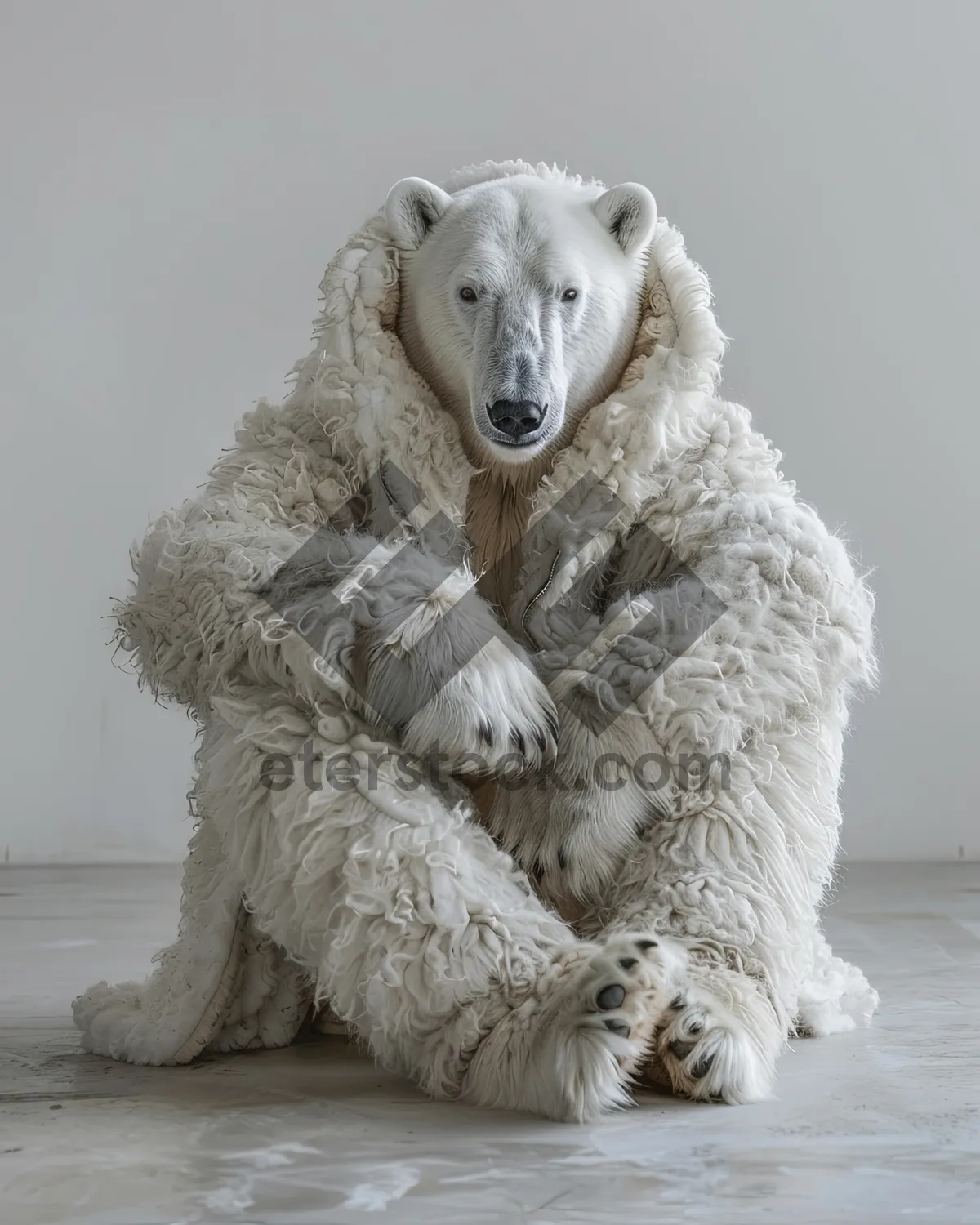 Picture of Adorable studio portrait of a cute sheepdog.