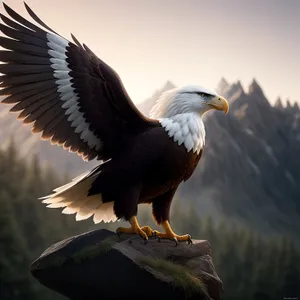 Majestic Bald Eagle in Flight