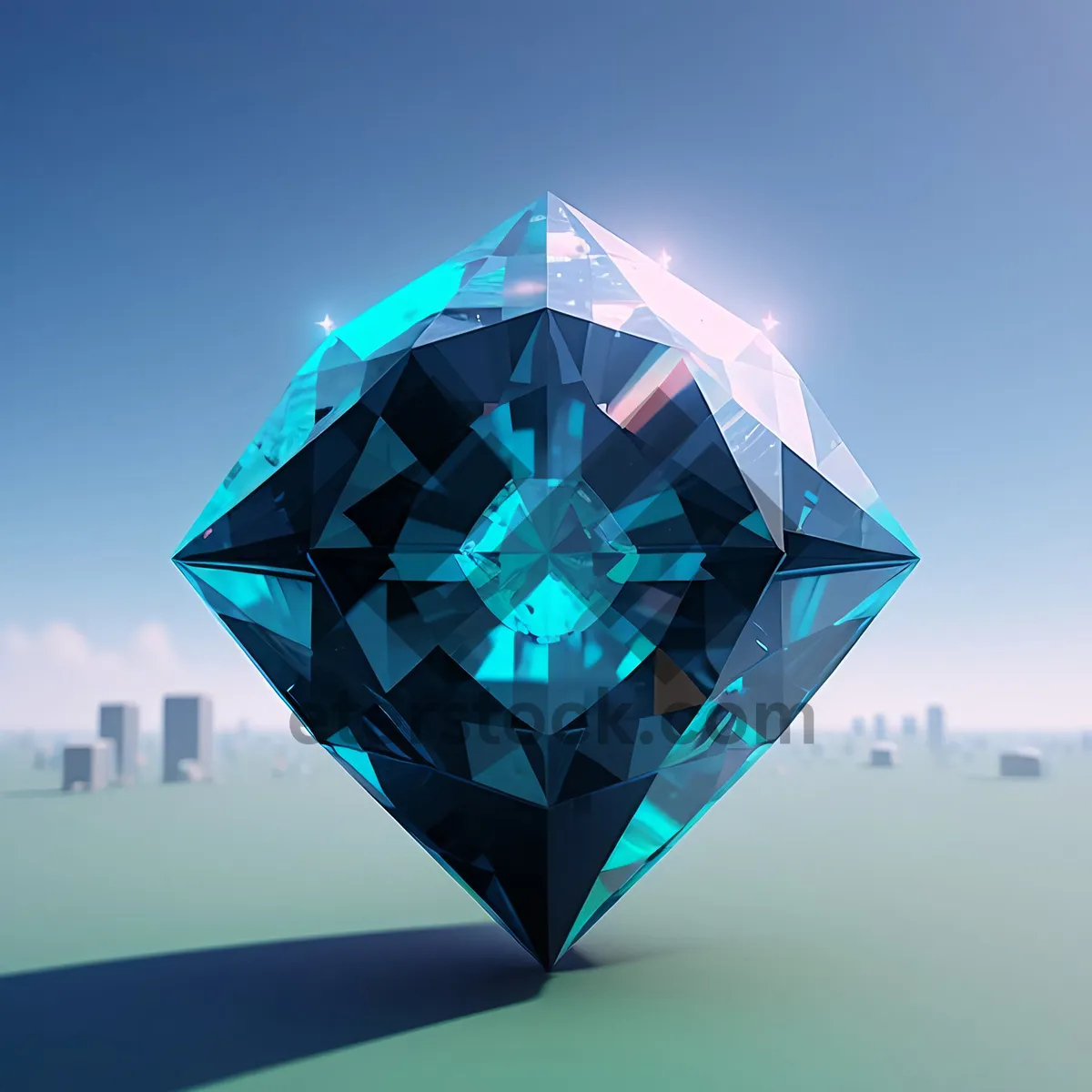 Picture of Shimmering Jewel: Iconic Glass Symbol Design