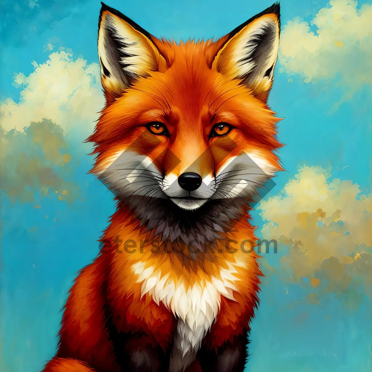 Picture of Foxy Fluff: Adorable Red Fox Pet with Captivating Eyes