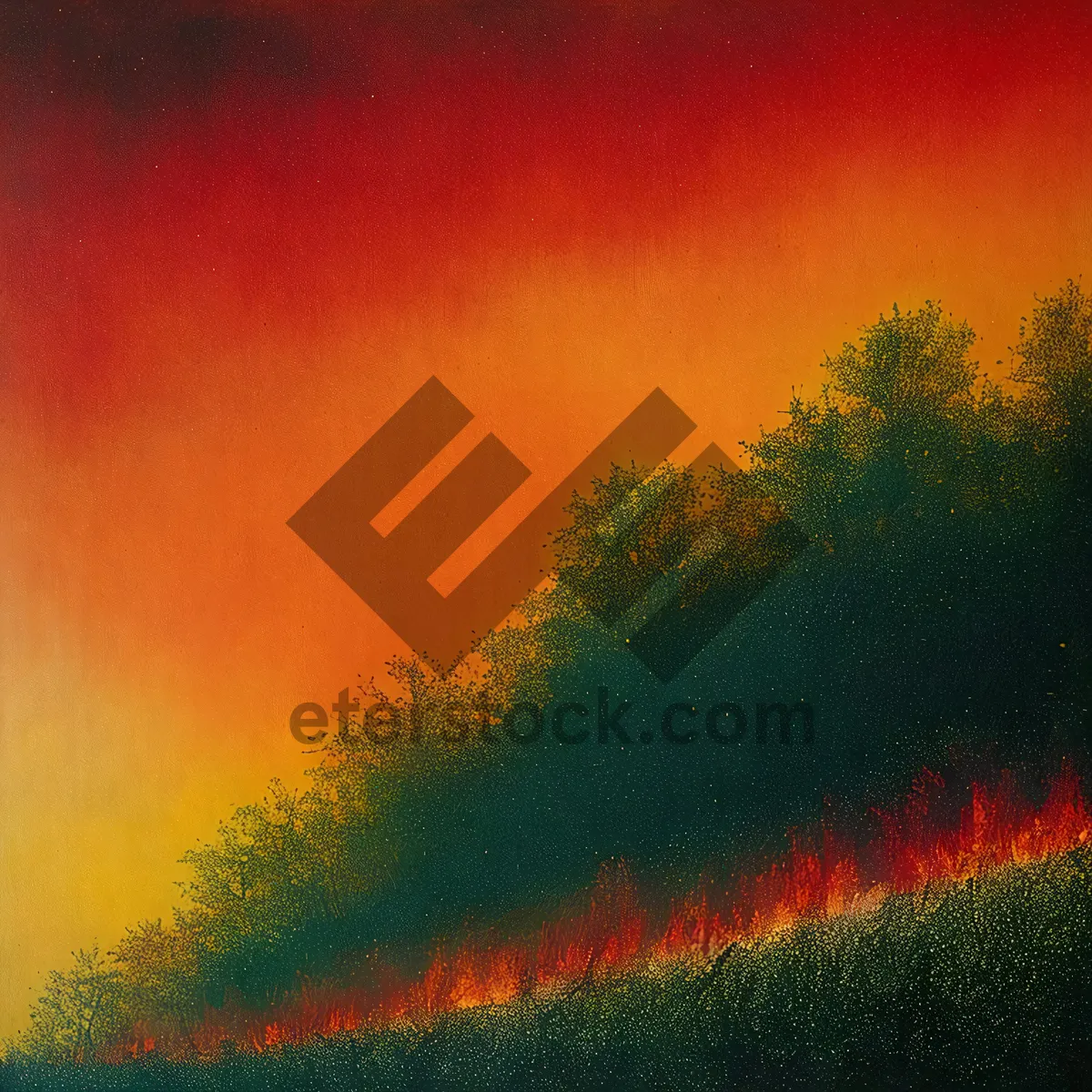 Picture of Sunset over the Serene Meadow