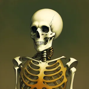 Terrifying 3D Skeleton Mask: Fleshless Horror Sculpture