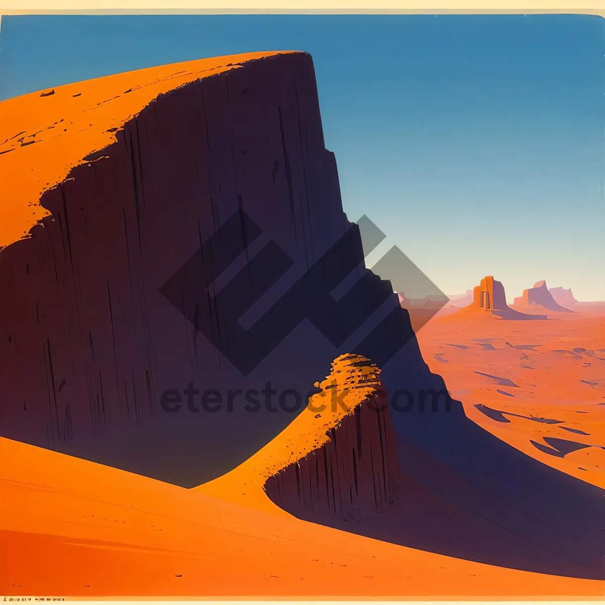 Picture of Sunset Desert Dunes: Majestic Sands and Mountain Tent