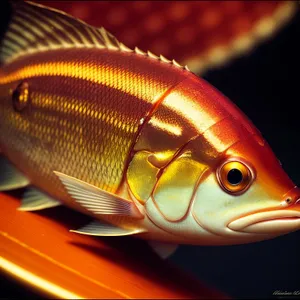 Tropical Fish Swimming in Colorful Aquarium