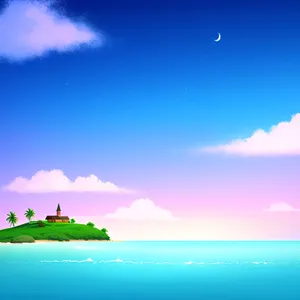 Vibrant Summer Sky with Soft Clouds