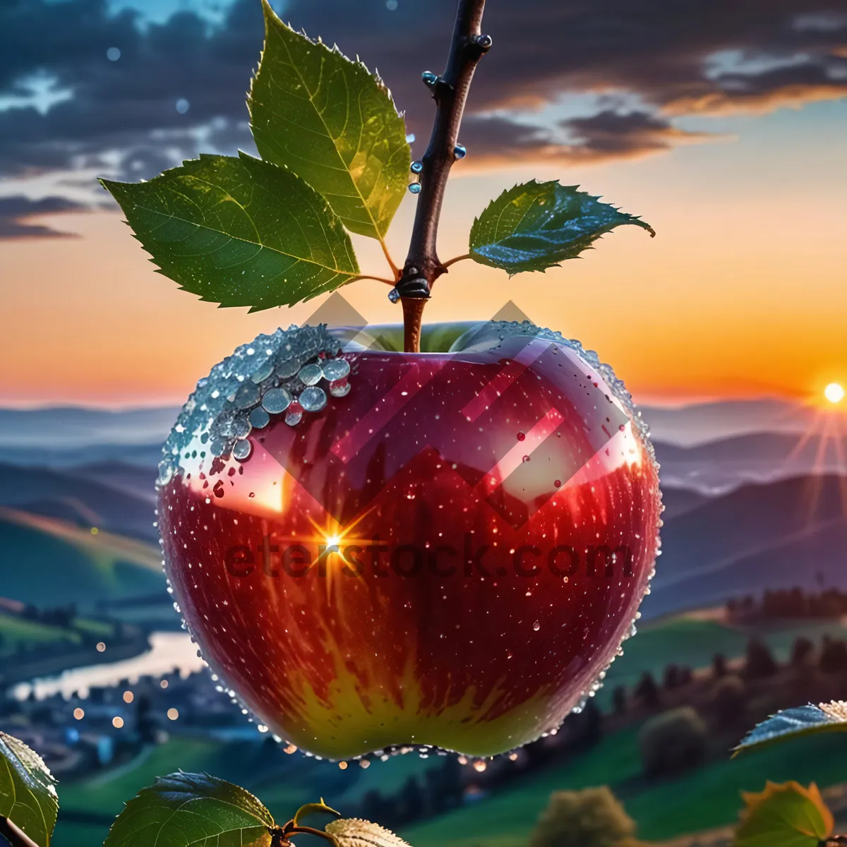 Picture of Fresh Cherry Apple - Healthy and Delicious Red Fruits