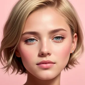 Glamorous Beauty: Alluring Model's Flawless Closeup Shot