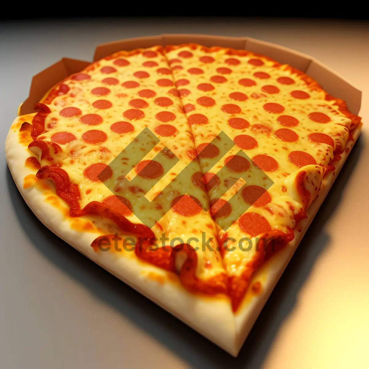 Picture of Gourmet Pizza Slice with Melty Mozzarella