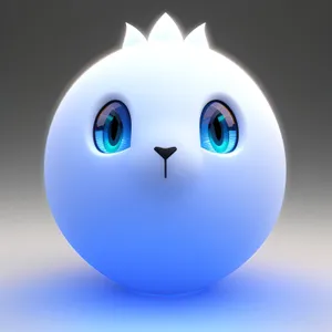 3D Shiny Sphere Icon - Round Graphic Design Button