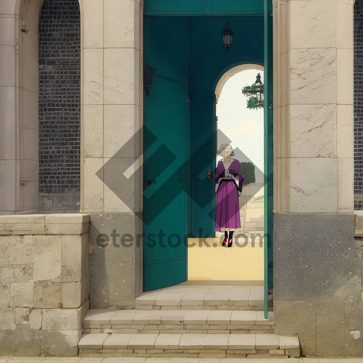 Picture of Enchanting Medieval Church with Ornate Stone Arch