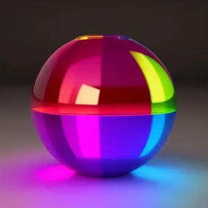 Bright Orange Glass Button Icon with Shiny Sphere Reflection.