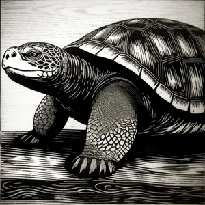 Speedy Terrapin Rolling with Car Wheel.