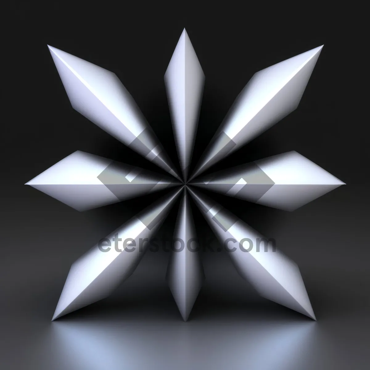 Picture of Five-Star Gem Symbol in Artistic Heraldry Design