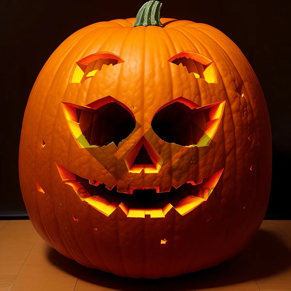 Picture of Glowing Jack-O'-Lantern for Halloween Celebration