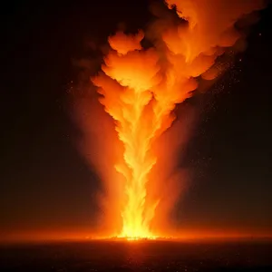 Blazing Inferno - Fiery Volcanic Mountain Eruption