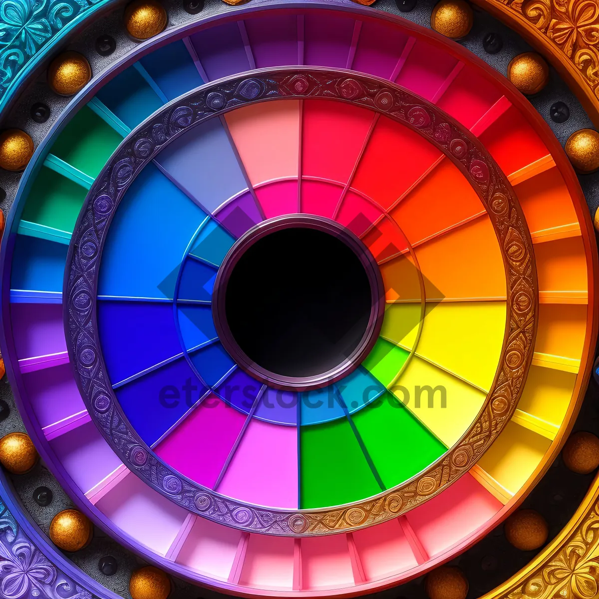 Picture of Digital Roulette: A Vibrant Blend of Gaming, Design, and Technology