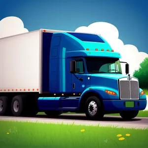 Transportation on the Move: Freight Truck on Highway