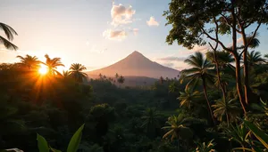 Tropical Sunset Paradise Beach Vacation Destination.