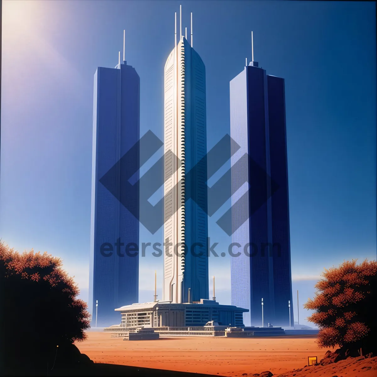 Picture of Urban Skyline: Iconic Modern Cityscape with Tall Skyscrapers