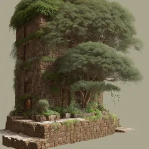 Ancient Woody Bonsai Tree: A Living Architectural Marvel