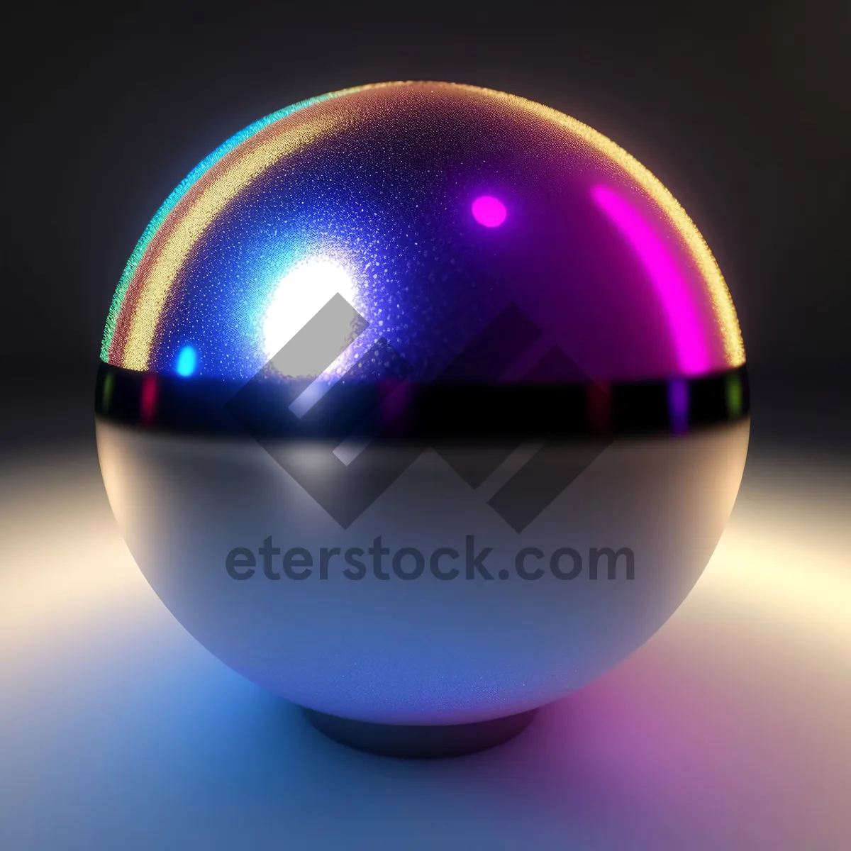 Picture of 3D Glass Earth Ball with Reflection