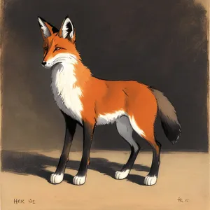 Wild Canine in Grass: Red Fox