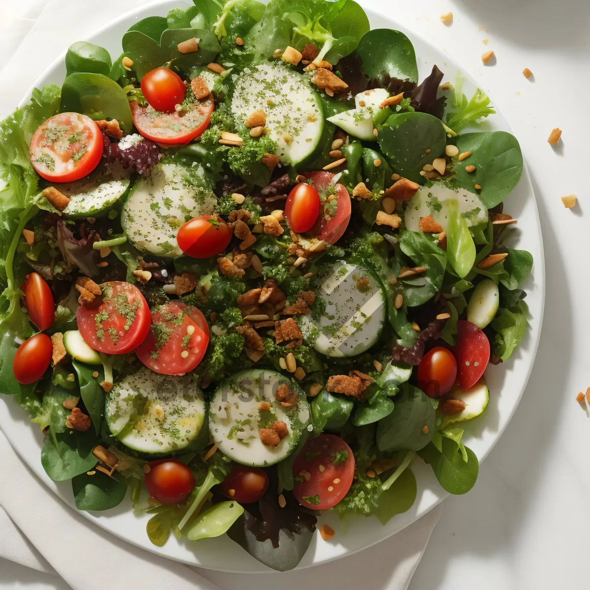 Picture of Healthy Vegetable Salad with Fresh Ingredients