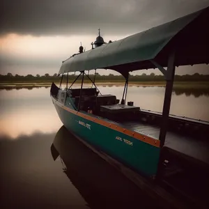 Seaside Serenity: Fishing boat docked at the harbor