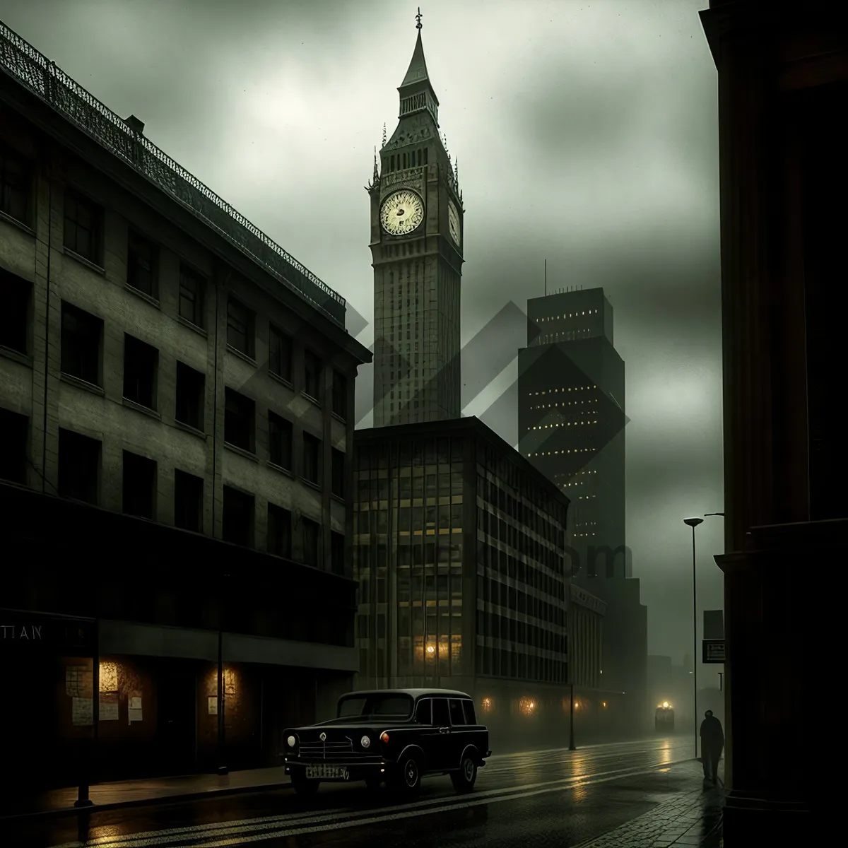 Picture of Iconic London Skyline at Night with Tower